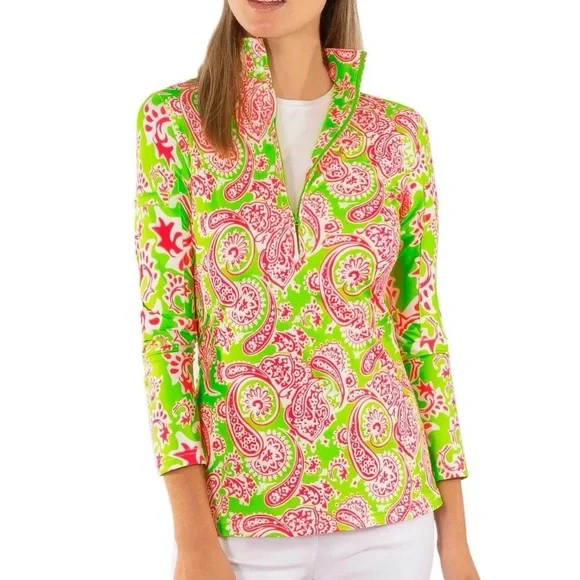 Gretchen Scott- Vibrant Paisley Button-Up Shirt- XL - Picture 4 of 4